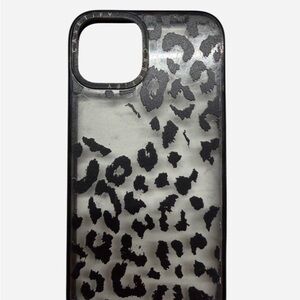 Casetify Black and Gray Leopard Phone Case